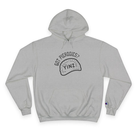 Yinz Got Pierogies? - Print on back - Champion Hoodie Hoodie - YinzerShop