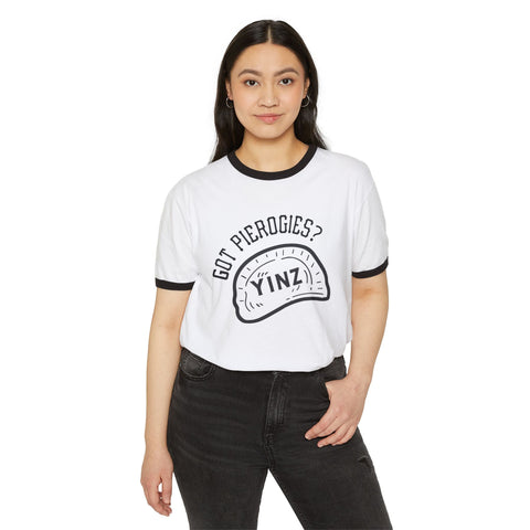 Yinz Got Pierogies? - Unisex Cotton Ringer T-Shirt T-Shirt - YinzerShop