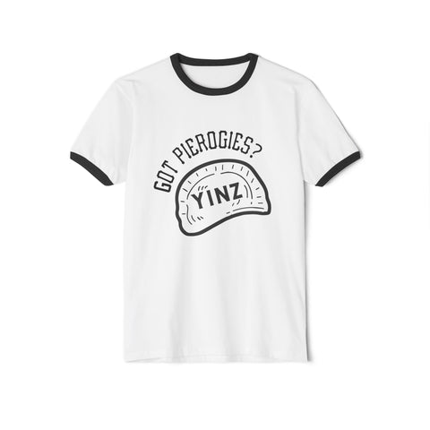 Yinz Got Pierogies? - Unisex Cotton Ringer T-Shirt T-Shirt - YinzerShop