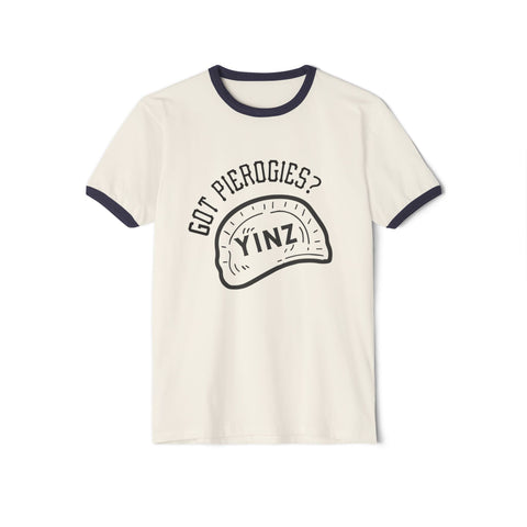 Yinz Got Pierogies? - Unisex Cotton Ringer T-Shirt T-Shirt - YinzerShop