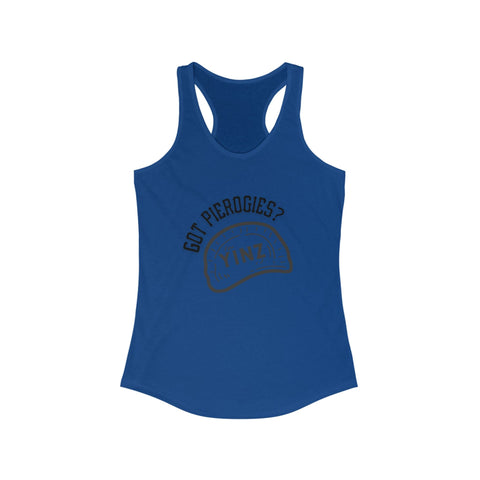 Yinz Got Pierogies? Women's Racerback Tank - Fitted Slim Fit Casual Summer Top Tank Top - YinzerShop