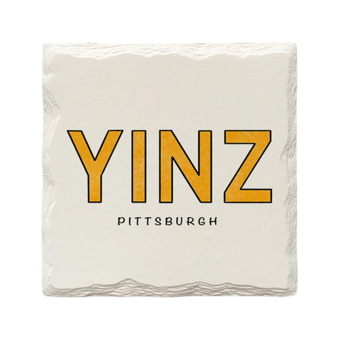 YINZ Pittsburgh Yinzer Ceramic Drink Coaster by The Doodle Line Coaster - YinzerShop