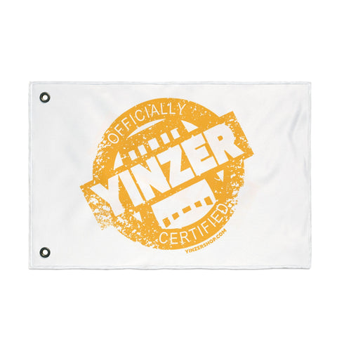 Yinzer Certified Stamped Graphic - White Double Sided Flag Home Decor - YinzerShop