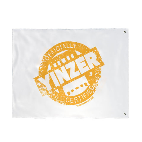 Yinzer Certified Stamped Graphic - White Double Sided Flag Home Decor - YinzerShop