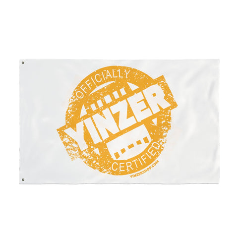 Yinzer Certified Stamped Graphic - White Double Sided Flag Home Decor - YinzerShop