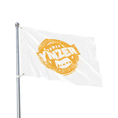 Yinzer Certified Stamped Graphic - White Double Sided Flag Home Decor - YinzerShop