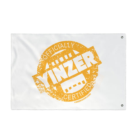 Yinzer Certified Stamped Graphic - White Double Sided Flag Home Decor - YinzerShop