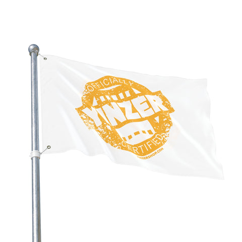Yinzer Certified Stamped Graphic - White Double Sided Flag Home Decor - YinzerShop