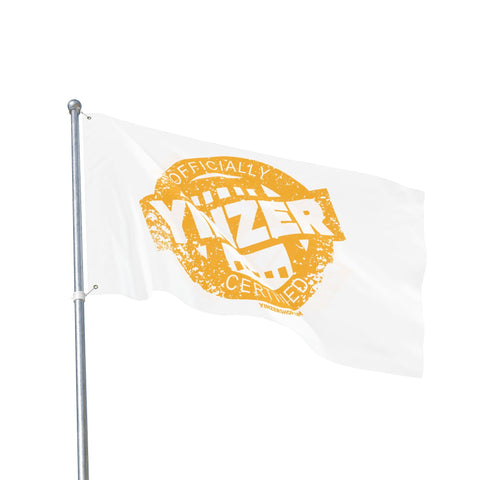 Yinzer Certified Stamped Graphic - White Double Sided Flag Home Decor - YinzerShop