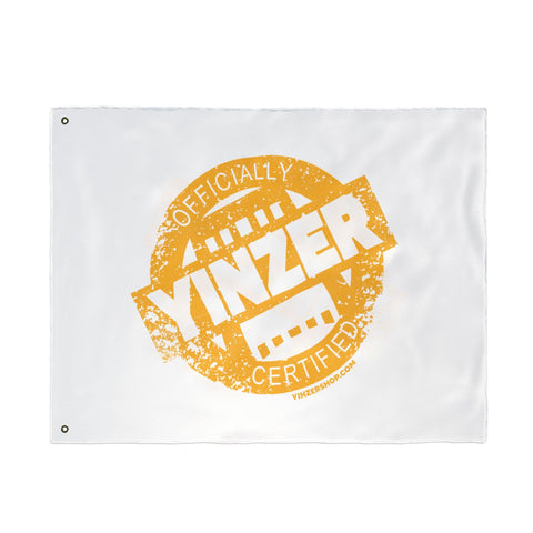 Yinzer Certified Stamped Graphic - White Double Sided Flag Home Decor - YinzerShop