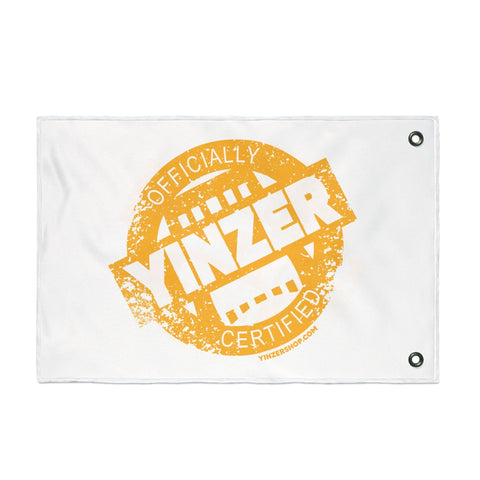 Yinzer Certified Stamped Graphic - White Double Sided Flag Home Decor - YinzerShop