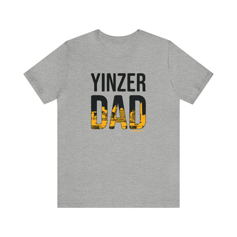Pittsburgh Yinzer Dad Short Sleeve T-shirt T-Shirt Printify Athletic Heather S 