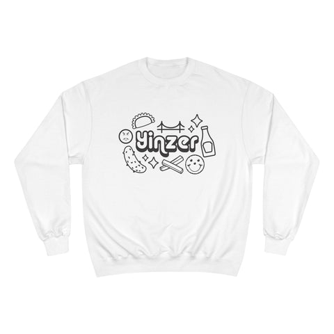 Yinzer Icon Doodles - Champion Sweatshirt Sweatshirt - YinzerShop