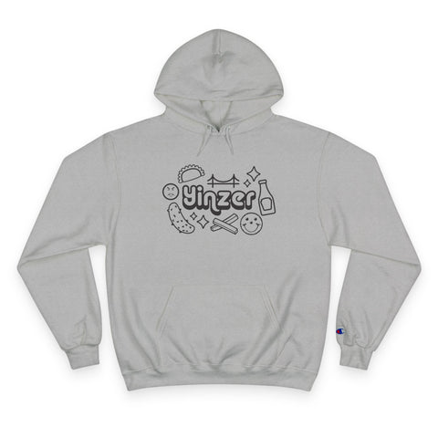 Yinzer Icon Doodles - Print on back - Champion Hoodie Hoodie - YinzerShop
