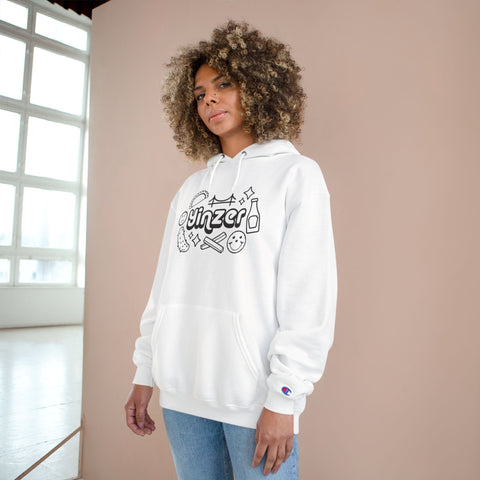 Yinzer Icon Doodles - Print on back - Champion Hoodie Hoodie - YinzerShop