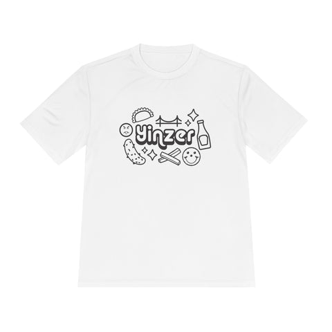 Yinzer Icon Doodles - Sport-Tek Unisex Moisture Wicking Tee T-Shirt - YinzerShop