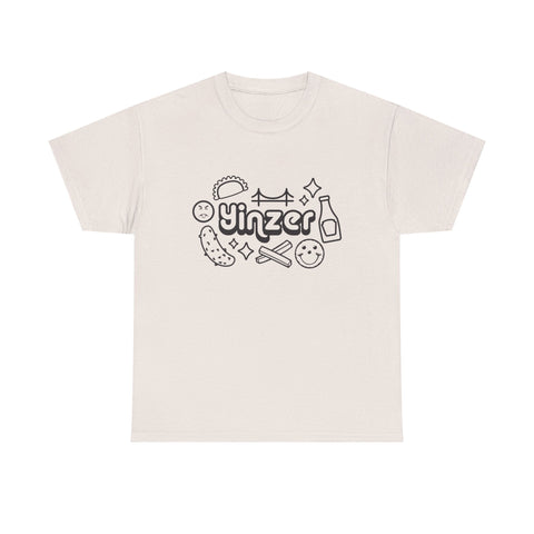 Yinzer Icon Doodles - Unisex Heavy Cotton Tee T-Shirt - YinzerShop