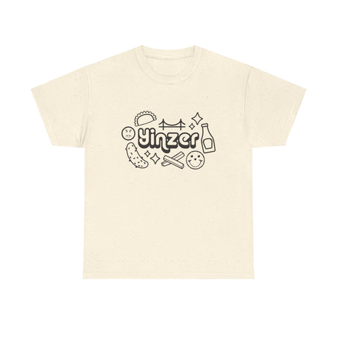 Yinzer Icon Doodles - Unisex Heavy Cotton Tee T-Shirt - YinzerShop