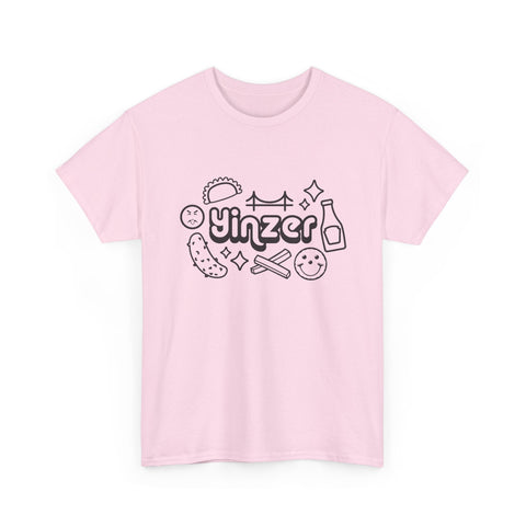 Yinzer Icon Doodles - Unisex Heavy Cotton Tee T-Shirt - YinzerShop