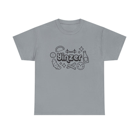 Yinzer Icon Doodles - Unisex Heavy Cotton Tee T-Shirt - YinzerShop