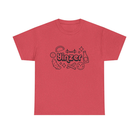 Yinzer Icon Doodles - Unisex Heavy Cotton Tee T-Shirt - YinzerShop