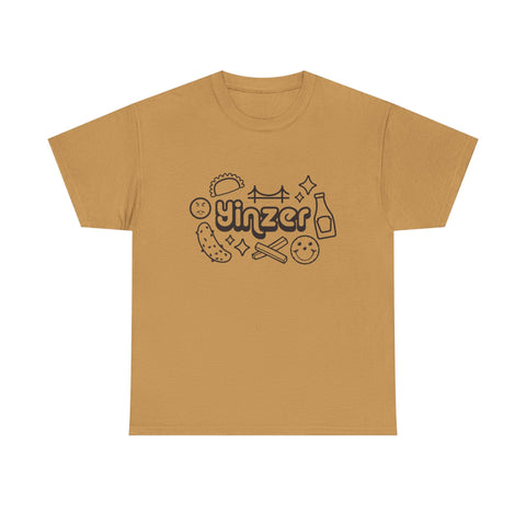 Yinzer Icon Doodles - Unisex Heavy Cotton Tee T-Shirt - YinzerShop