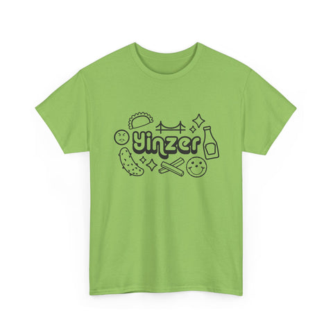 Yinzer Icon Doodles - Unisex Heavy Cotton Tee T-Shirt - YinzerShop