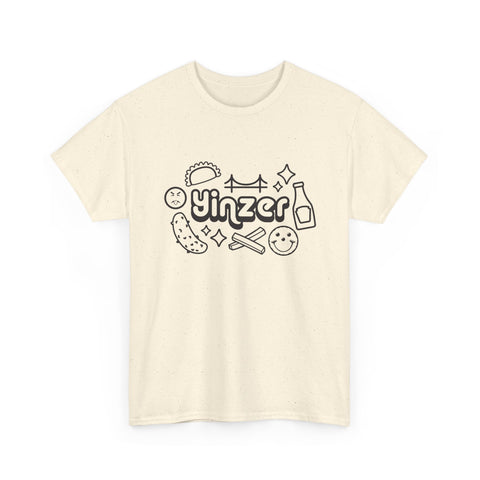 Yinzer Icon Doodles - Unisex Heavy Cotton Tee T-Shirt - YinzerShop