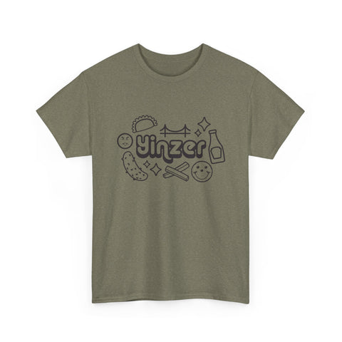 Yinzer Icon Doodles - Unisex Heavy Cotton Tee T-Shirt - YinzerShop