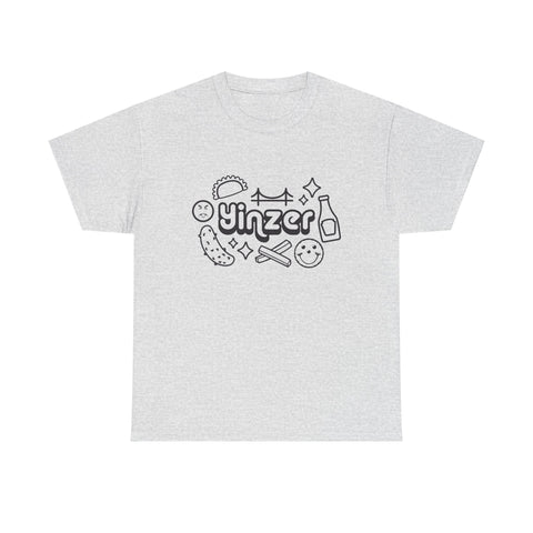 Yinzer Icon Doodles - Unisex Heavy Cotton Tee T-Shirt - YinzerShop