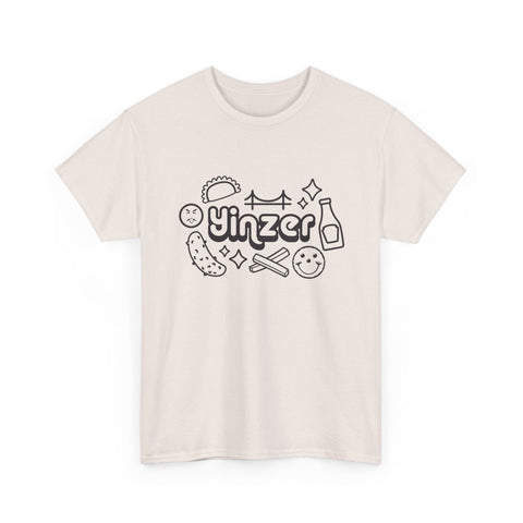 Yinzer Icon Doodles - Unisex Heavy Cotton Tee T-Shirt - YinzerShop