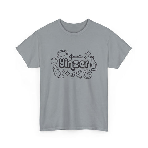 Yinzer Icon Doodles - Unisex Heavy Cotton Tee T-Shirt - YinzerShop