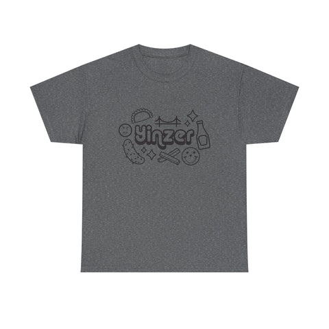 Yinzer Icon Doodles - Unisex Heavy Cotton Tee T-Shirt - YinzerShop
