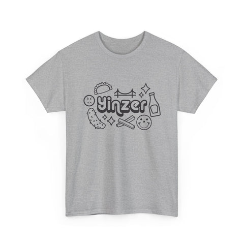 Yinzer Icon Doodles - Unisex Heavy Cotton Tee T-Shirt - YinzerShop