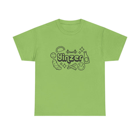 Yinzer Icon Doodles - Unisex Heavy Cotton Tee T-Shirt - YinzerShop