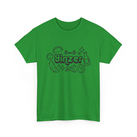 Yinzer Icon Doodles - Unisex Heavy Cotton Tee T-Shirt - YinzerShop