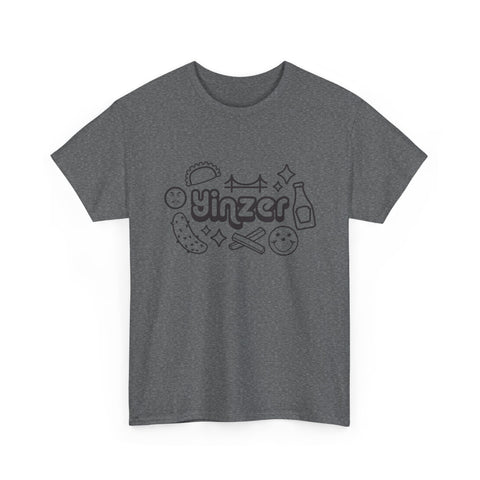 Yinzer Icon Doodles - Unisex Heavy Cotton Tee T-Shirt - YinzerShop