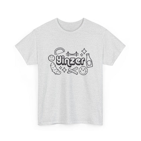 Yinzer Icon Doodles - Unisex Heavy Cotton Tee T-Shirt - YinzerShop