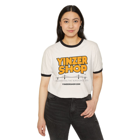 YinzerShop Serving Since 2015 - Next Level 3604 Unisex Cotton Ringer T-Shirt T-Shirt - YinzerShop