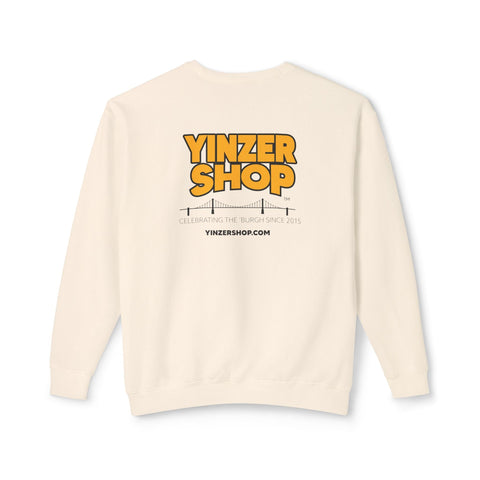YinzerShop Serving Since 2015 - Print on back - Comfort Colors® 1466 Unisex Lightweight Crewneck Sweatshirt Sweatshirt - YinzerShop