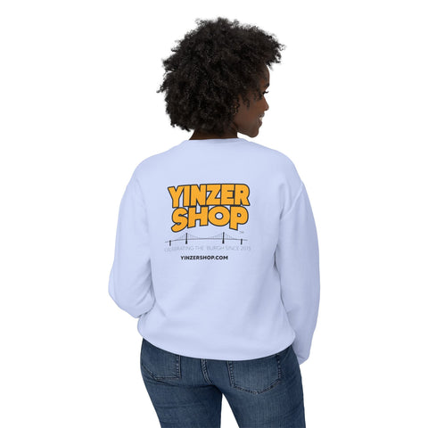 YinzerShop Serving Since 2015 - Print on back - Comfort Colors® 1466 Unisex Lightweight Crewneck Sweatshirt Sweatshirt - YinzerShop
