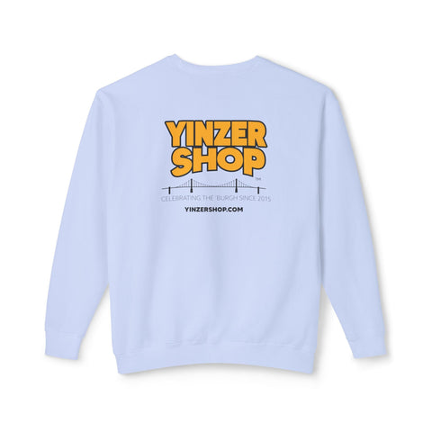YinzerShop Serving Since 2015 - Print on back - Comfort Colors® 1466 Unisex Lightweight Crewneck Sweatshirt Sweatshirt - YinzerShop