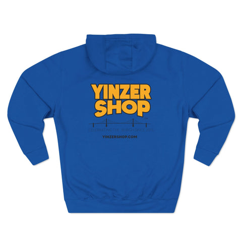 YinzerShop Serving Since 2015 - Print on back- Lane Seven LS14001 Three-Panel Fleece Hoodie Hoodie - YinzerShop
