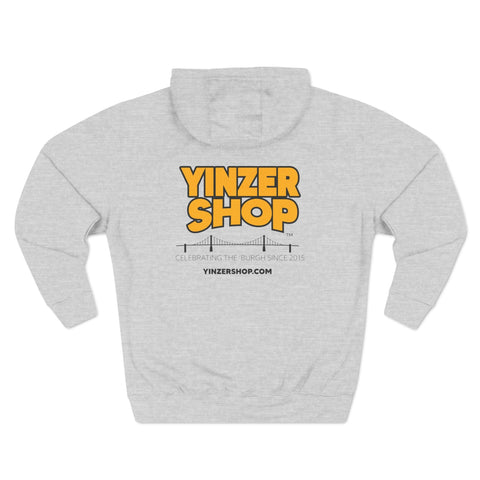 YinzerShop Serving Since 2015 - Print on back- Lane Seven LS14001 Three-Panel Fleece Hoodie Hoodie - YinzerShop