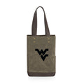 West Virginia Mountaineers - 2 Bottle Insulated Wine Cooler Bag  Picnic Time Family of Brands Khaki Green  