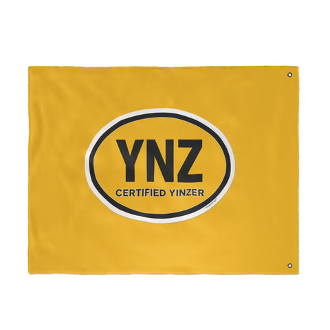 YNZ Certified Yinzer Double Sided Flag - Double Sided Yellow Flag Home Decor - YinzerShop