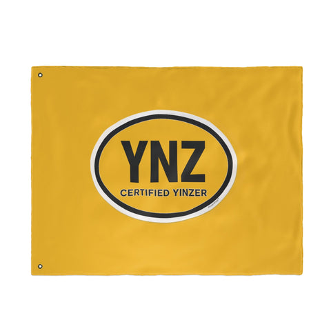 YNZ Certified Yinzer Double Sided Flag - Double Sided Yellow Flag Home Decor - YinzerShop