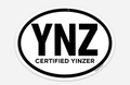 YNZ Certified Yinzer Pittsburgh Euro Oval Durable Vinyl Sticker | Size 6" x 3.5" Sticker - YinzerShop