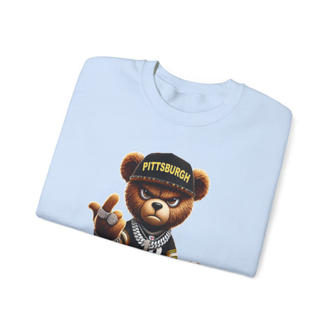 Young and Mean Pittsburgh Bear - Heavy Blend™ Crewneck Sweatshirt Sweatshirt - YinzerShop