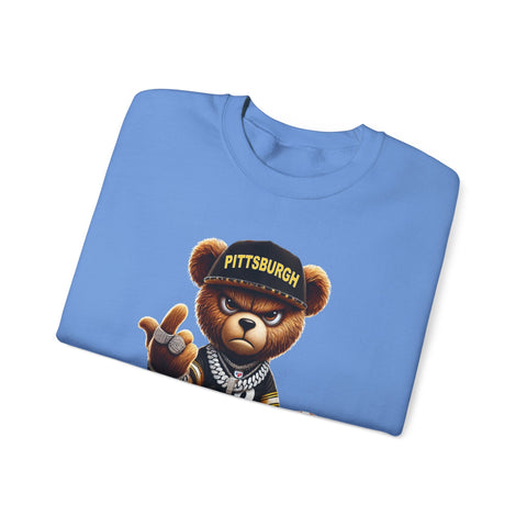 Young and Mean Pittsburgh Bear - Heavy Blend™ Crewneck Sweatshirt Sweatshirt - YinzerShop